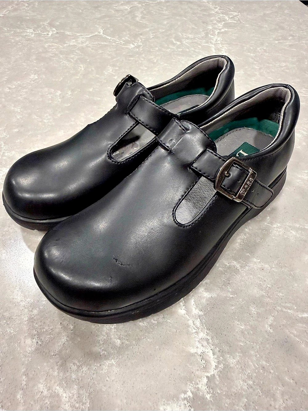 Bass Study Hall Girls 13M Black Leather T-Strap Mary Jane School Uniform Shoes